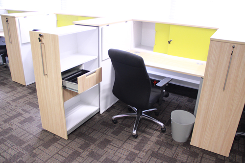 open plan office desk