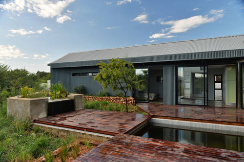 View of the filtration pond and pool