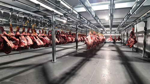 Food Lovers Meat Processing Plant Interior Beef Storage