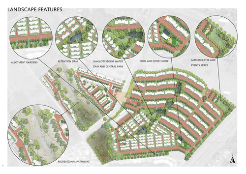 Castle gate competition landscape plan rendering